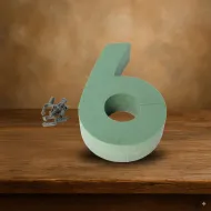 Oasis foam frame chiffre 30cm "6" 1pc