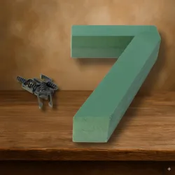 Oasis foam frame chiffre 30cm "7" 1pc