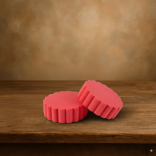Oasis rainbow foam fluted cake baroque red 15cm 2pcs