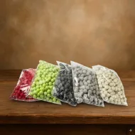 Oasis rainbow foam marbles 4cm 20pcs ivory