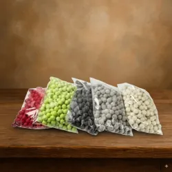 Oasis rainbow foam marbles 4cm 20pcs ivory