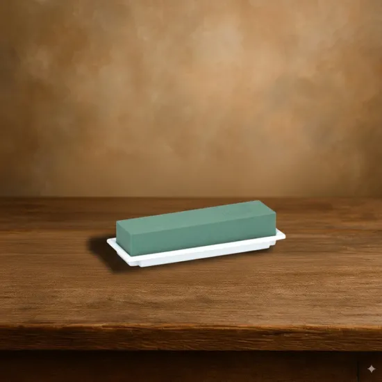 Oasis table deco medi blanc 25x9cm 1pc