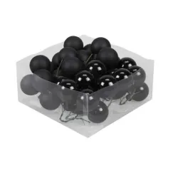 Boule de noel 40mm black combi 36pcs